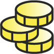 three coins icon