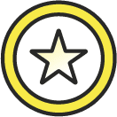 star and circle icon