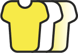 three t-shirt icon
