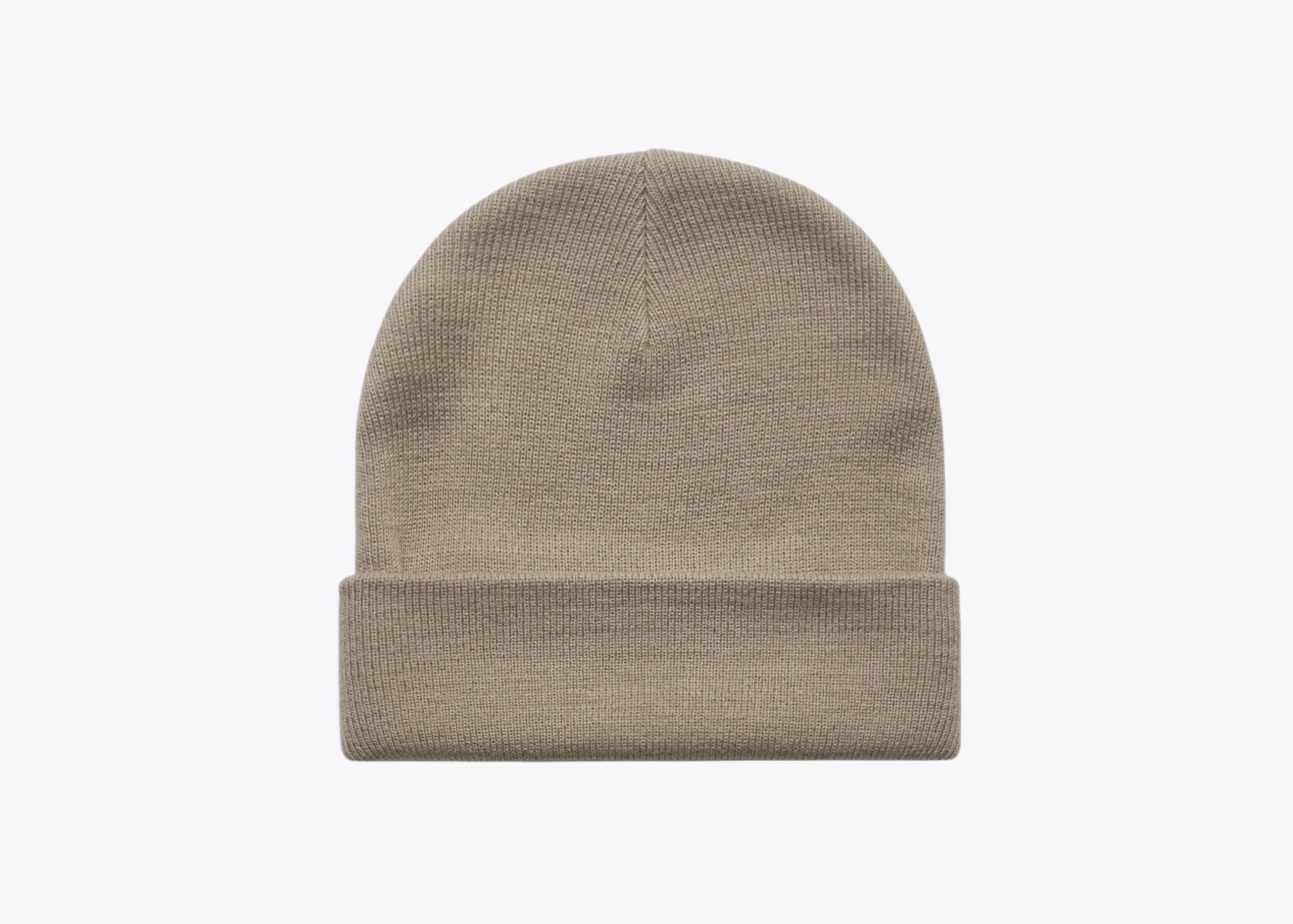 AS Colour 1107 Cuff Beanie in Mushroom (size:one size fits most, view:front)
