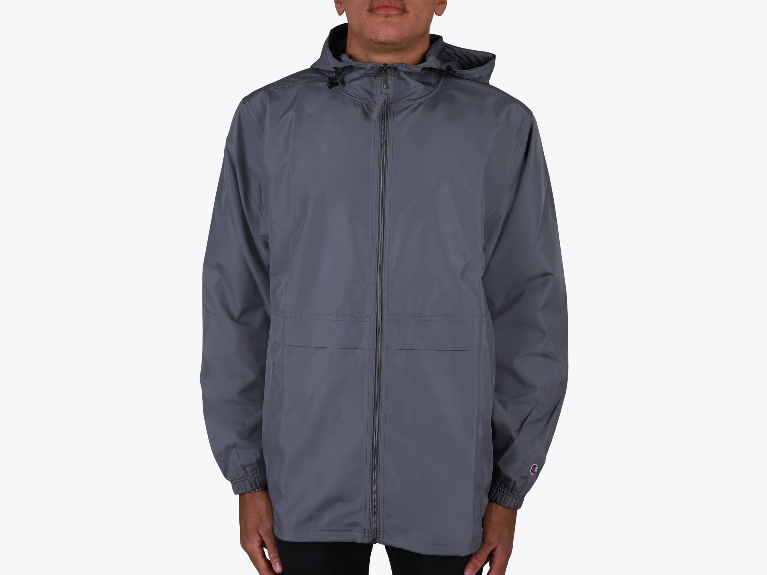 Champion CO125 Anorak Jacket in Graphite (model:male, size:medium, view:front)