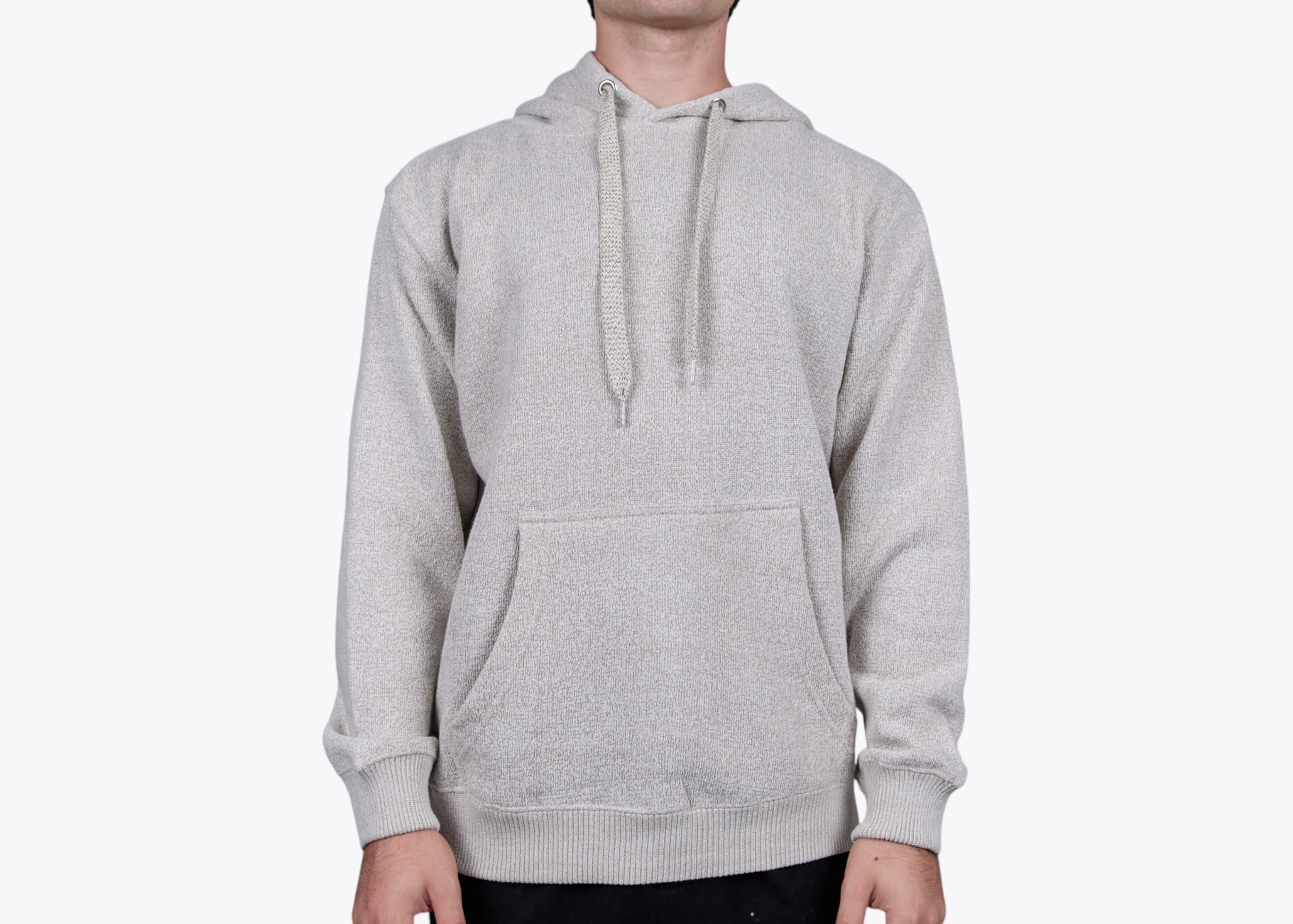 Lane Seven LS11001 Nantucket Pullover Hoodie in Latte (model:male, size:medium, view:front)
