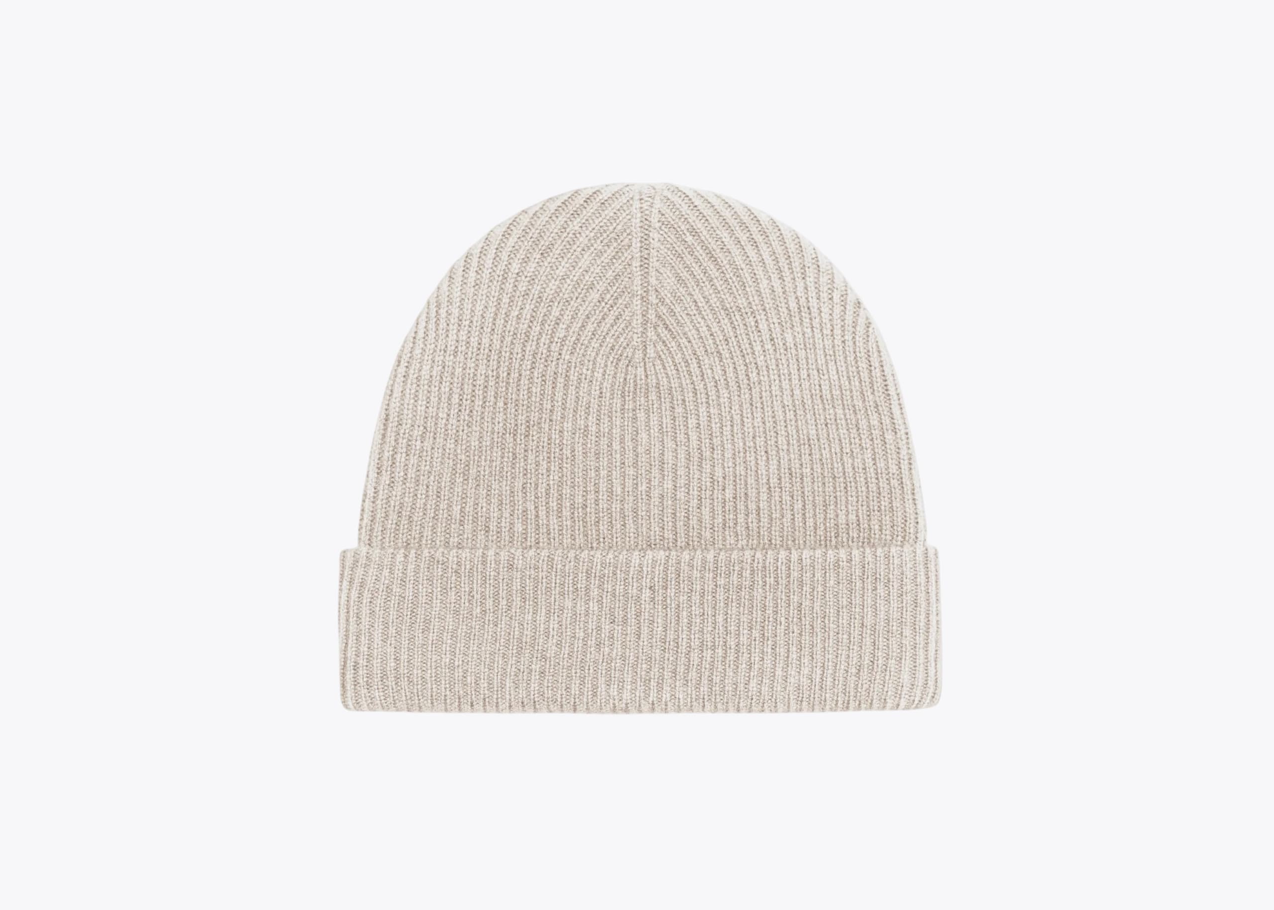 Original Favorites BEANIE-MWCA Premium Cashmere Wool Beanie in Oat (size:one size fits most, view:front)