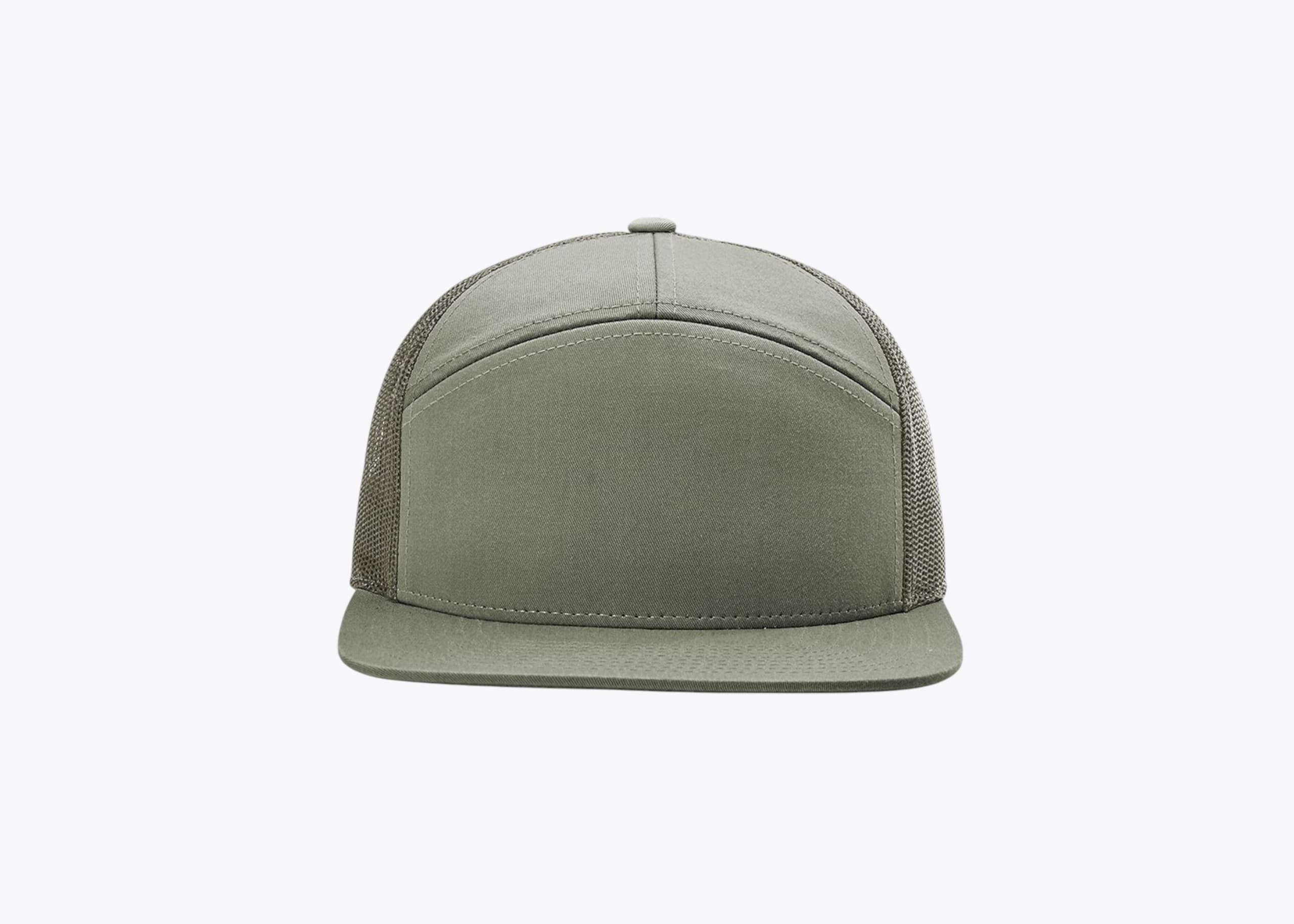 Richardson 168 7 Panel Trucker in Loden (size:one size fits most, view:front)